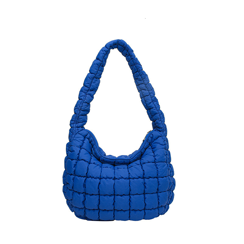 Free Shipping For Designers 2025 New Plaid Underarm Cloud Bag Niche High-end Single Shoulder Down Bag Women Large Capacity Pleated Luxury Bag Bubble B