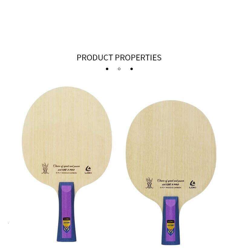 LOKI Rxton 3 PRO Table Tennis Blade Plate 7layer 5wood 2carbon Pingpong Racket Professional Twith High Speed Good Control