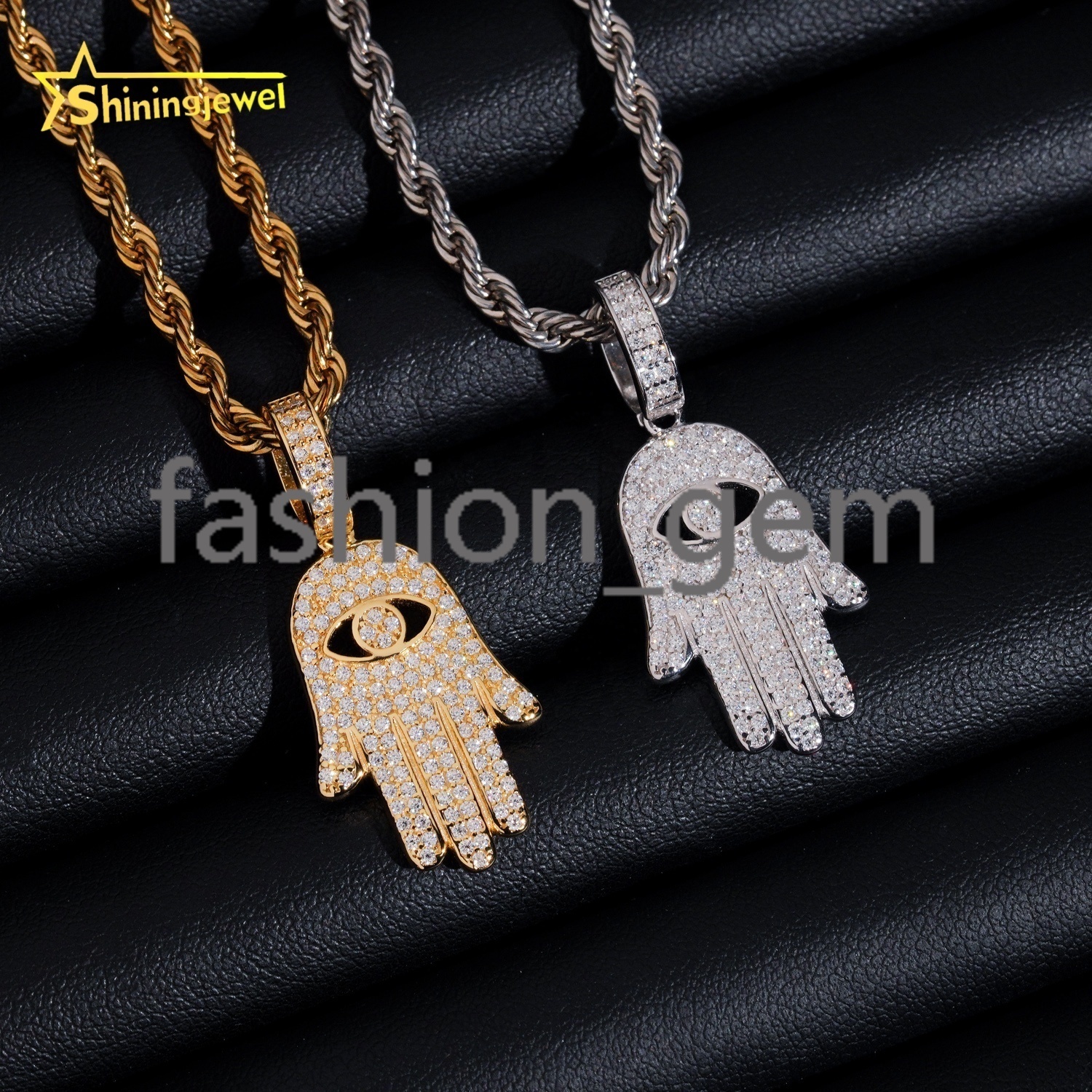 Hip Hop Jewelry VVS Diamond 925 Sterling Silver Iced Out Hand GRA Certified Moissanite Pendant
