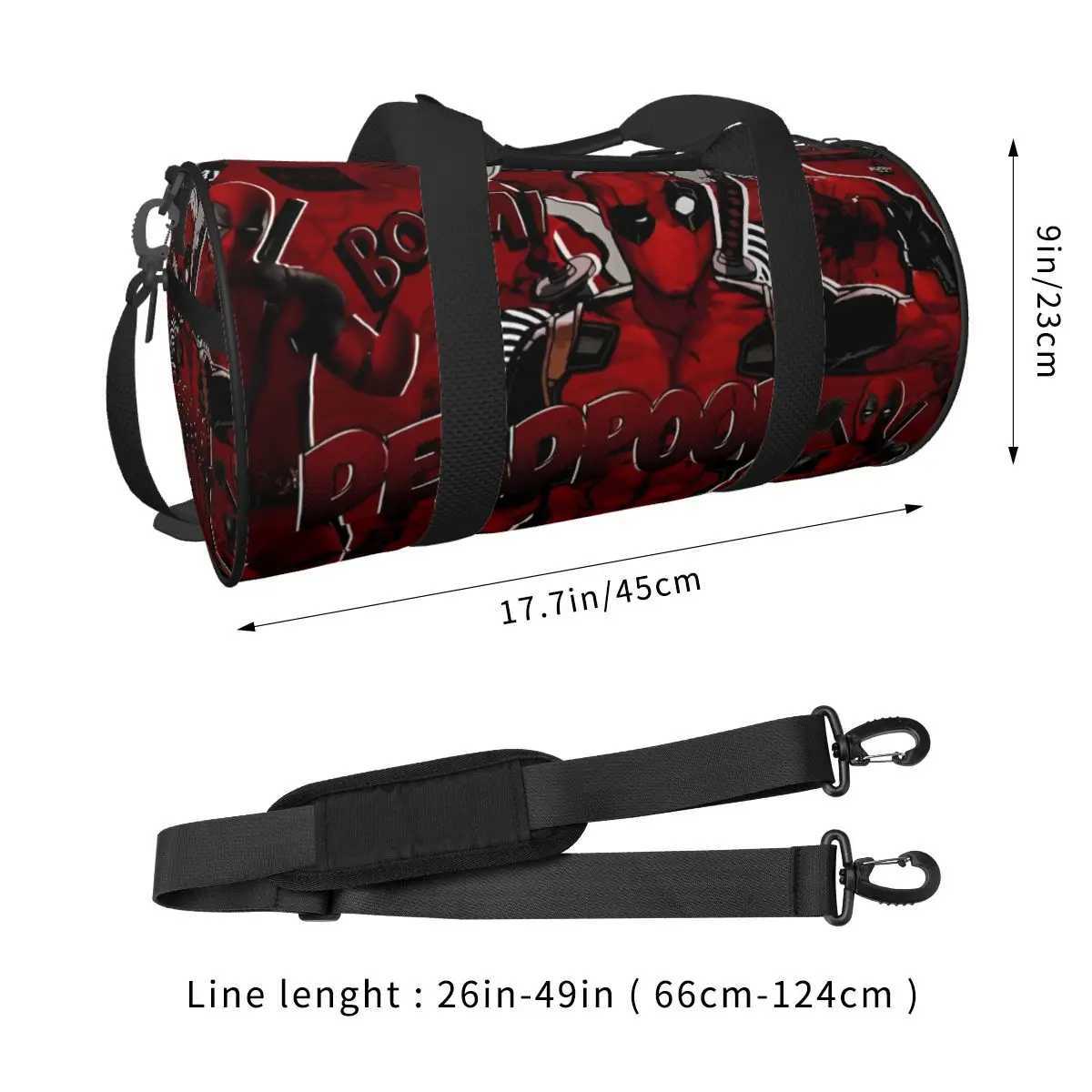 Deadpools Super Heroes Seyahat antas Yoga Spor antas ift Tasarm Byk Kapasiteli Vintage Spor Fitness antalar Su Geirmez El antalar W250618