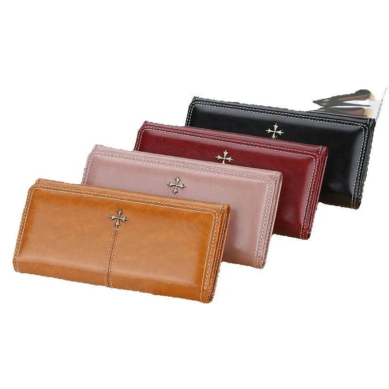 Free Shipping Luxury Bag Designer Women's Wallet Long Korean Style Large Capacity Zipper Phone Clutch Shiny Multi-card Slot Women's Bag High