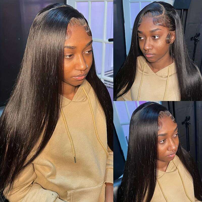 30 inch Lace Front Straight 4x4 Closure Pre Plucked For Women 5x5 Glueless Wigs Human Hair Ready to Wear