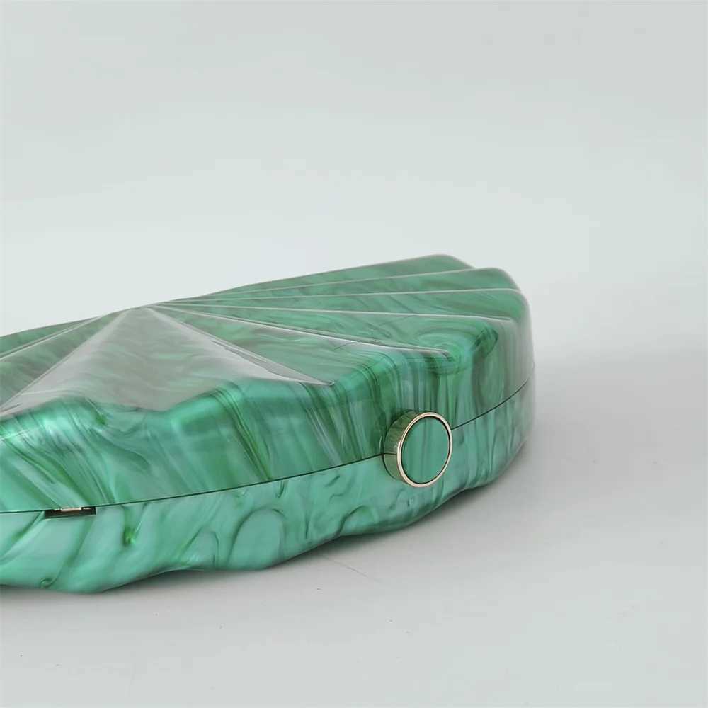 Marble Mini Beach Summer Party Evening Bag Women Half Moon Circular Barrel-Shaped Acrylic Box Day Clutch Purse Handbags Z250618