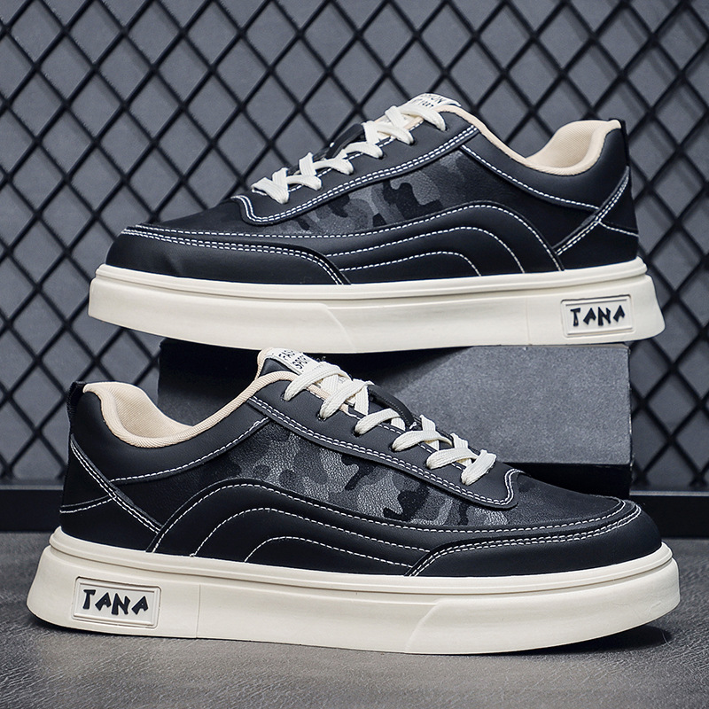 Designer Shoes, summer men's casual sneakers, trendy shoes, Korean version white sneakers, low-top lace-up, seasonal fashion sports shoes, free s
