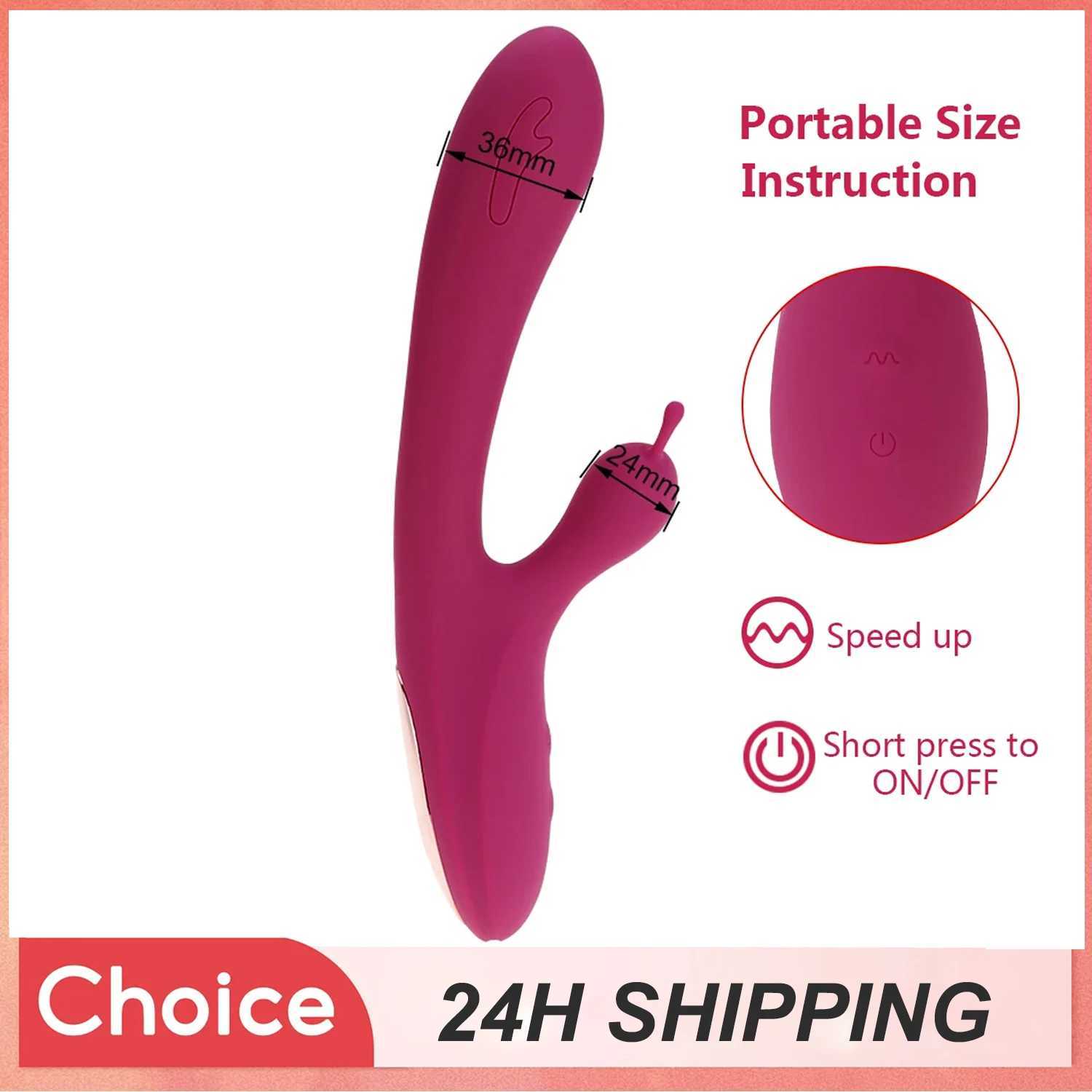 G Spot Rabbit Vibrator for Women Nipple Clitoris Stimulator Dildo Massager 2 in1 Adults Masturbator Female Sex Toy for AdultsXJ250618