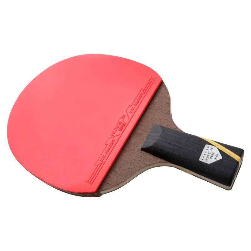 HUIESON 6 STAR Table Tennis Pcs High Performance Ping Pong Paddle Bat Racket 5 Wood 2 Carbon with Good Control