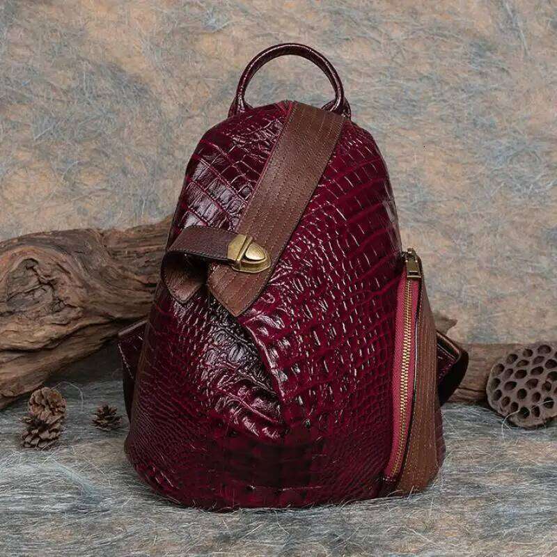 Johnature Vintage Eming Genuine Leather Backpack Multipurpose Women Bag Natural Real Cowhide Handmade Travel Backpacks