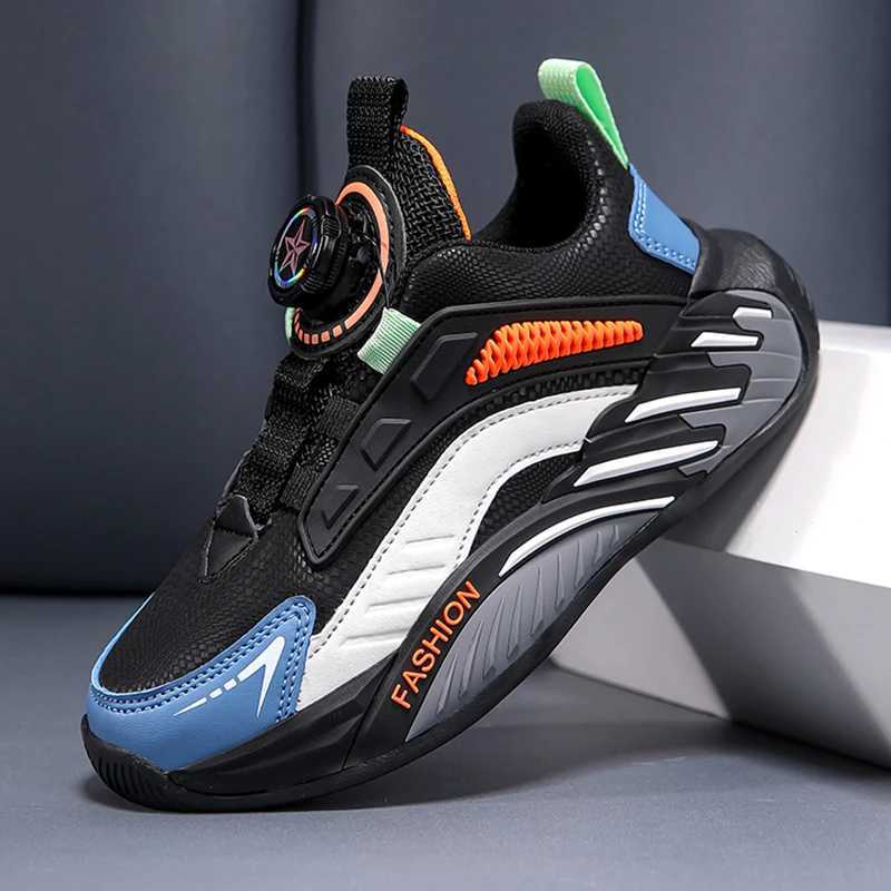 Fashion New Kids Boy Running Sport Shoes Leather Sneakers Children Outdoor Lightweight Breathable Tennis Footwear Z250618