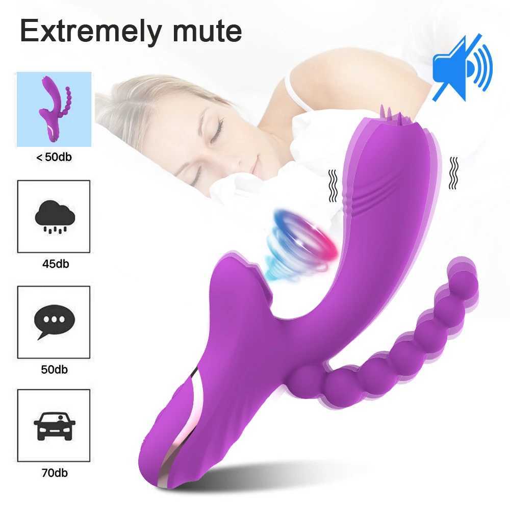 3 in 1 Clitoral Sucking Vibrator for Women Clit Clitoris Sucker Vacuum Stimulator Dildo Sex Toys Goods for Adults 18 W250618