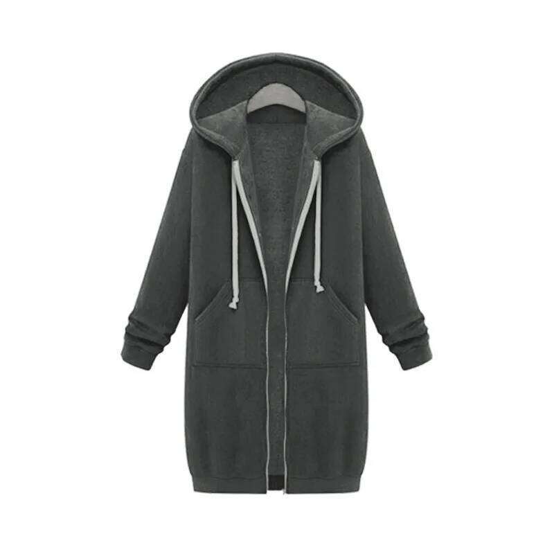 Casual Comfortable Garment Collection: Trendy Female Hooded Top Designed For Cooler Weather