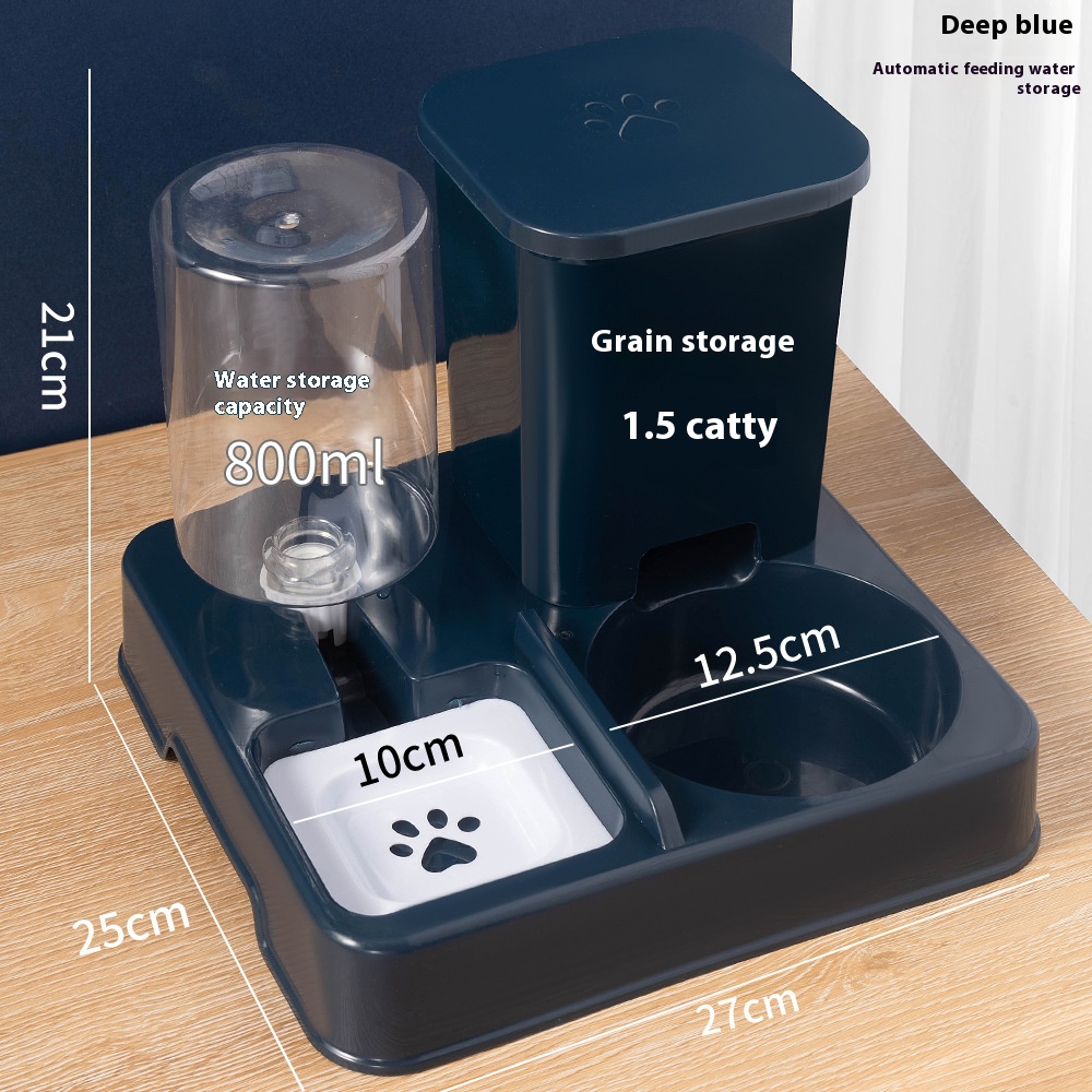 Cat bowl,food bowl, dual bowl automatic water dispenser, integrated rice bowl, dog bowl, cat water bowl, pet supplies