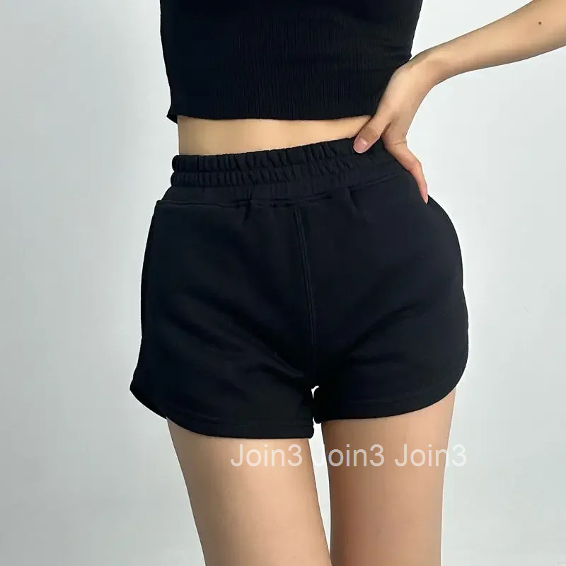 Shorts for Women Gym Light Gray Mid Waist Elastic Running Woman Short Pants Japanese 2000s Style Jorts Cheap Trend 2025 Kpop XL