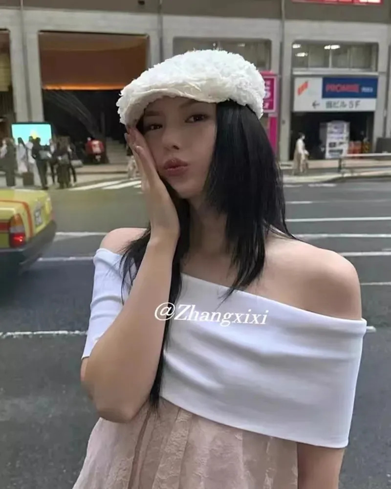 Advanced Sense Forward Hat Roses Retro Style Berets Cap High-quality Korean Style Painter Hat 250604