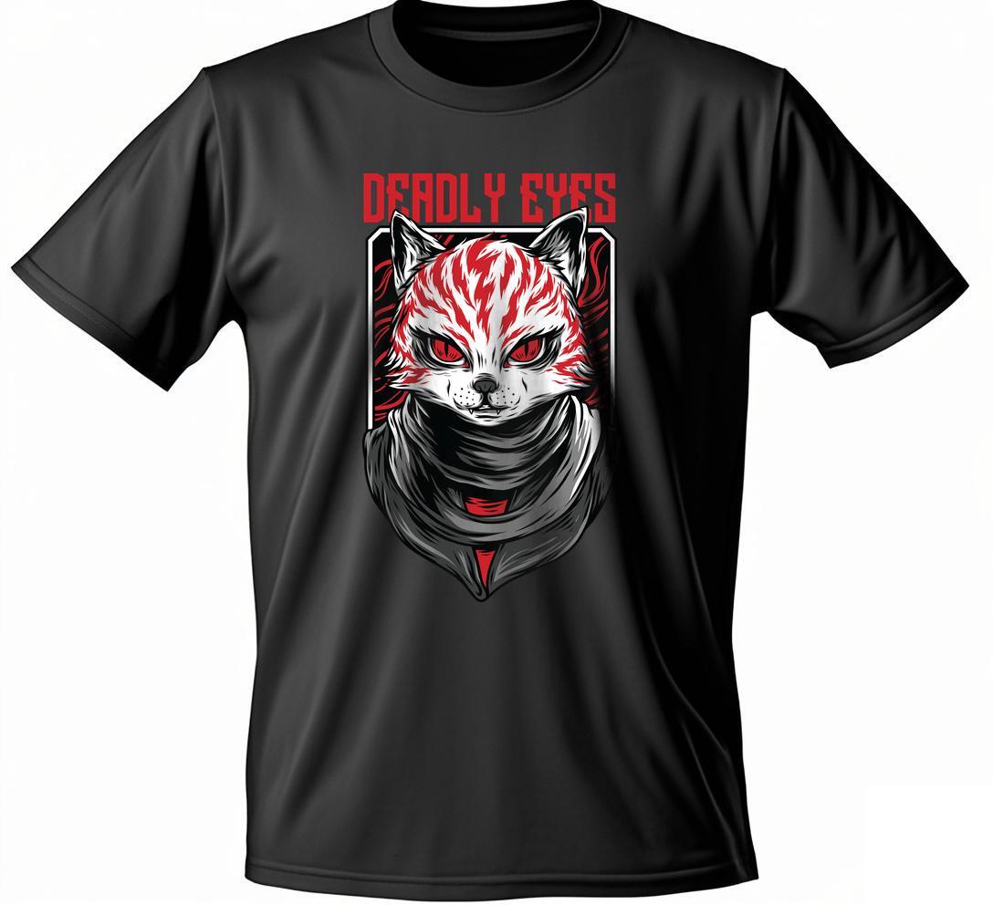 S-3XL black White Round collar T Shirts Cotton Men Short sleeve Wolf