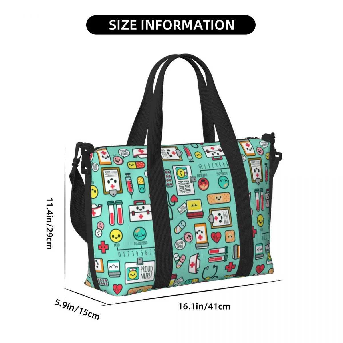 Custom Proud To Be A Nurse Grocery Shopping Tote Bag Women Big Capacity Health Care Nursing Gym Beach Travel Bags W250618