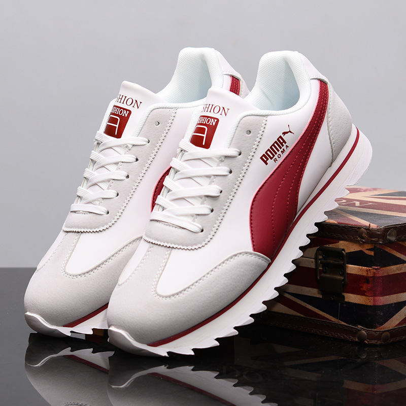 Fashionable soft soled lightweight running shoes for men and women 2025s new design breathable and height increasing casual shoes black beige red hot 