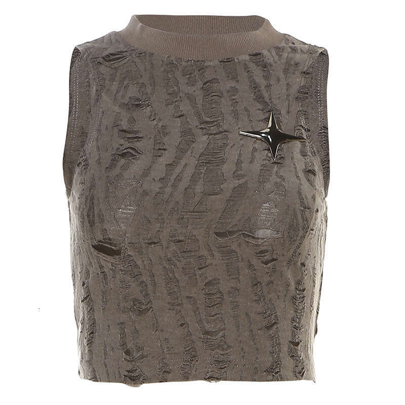 Women's Clothing Summer New Solid Color Street Fashion Sleeveless Matte Crop Top Vest For Women B5