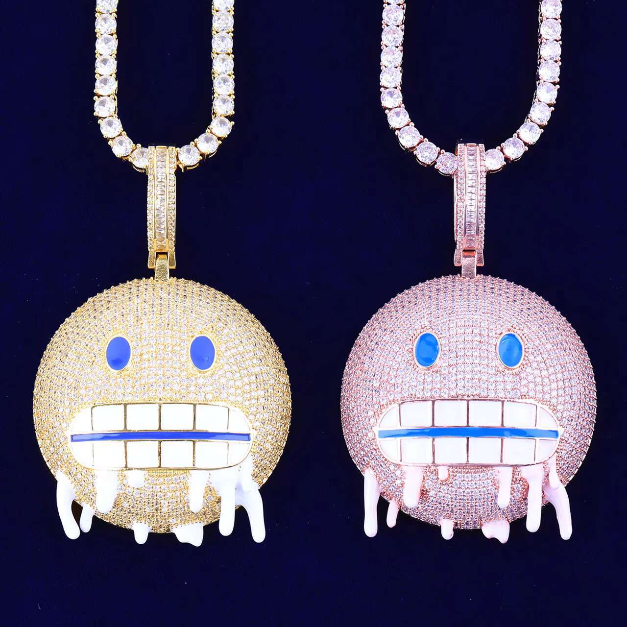 Trendy Hip Hop Custom Moissanite Pendant Chain Necklace Cold Face Cartoon Ice out with High Fashion Style