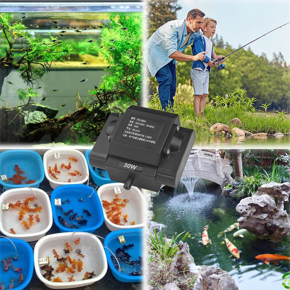 Aquarium Air Pump Fish Oxygen Aerator Pump Basement Aquarium Hydroponic 4 Outlets Air Pump Bubbler with Accessories Fish Tank 250613