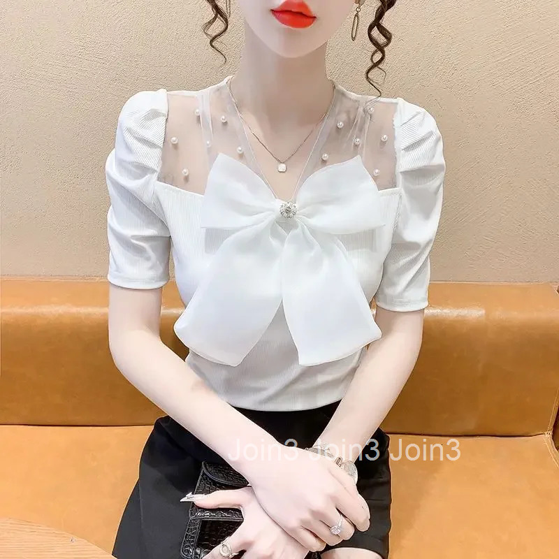 Summer Outfit T Shirt for Women Slim Woman Tops Japanese Vintage Fashion One Pieces Harajuku Tee Elegant Y2k Clothes Pulovers