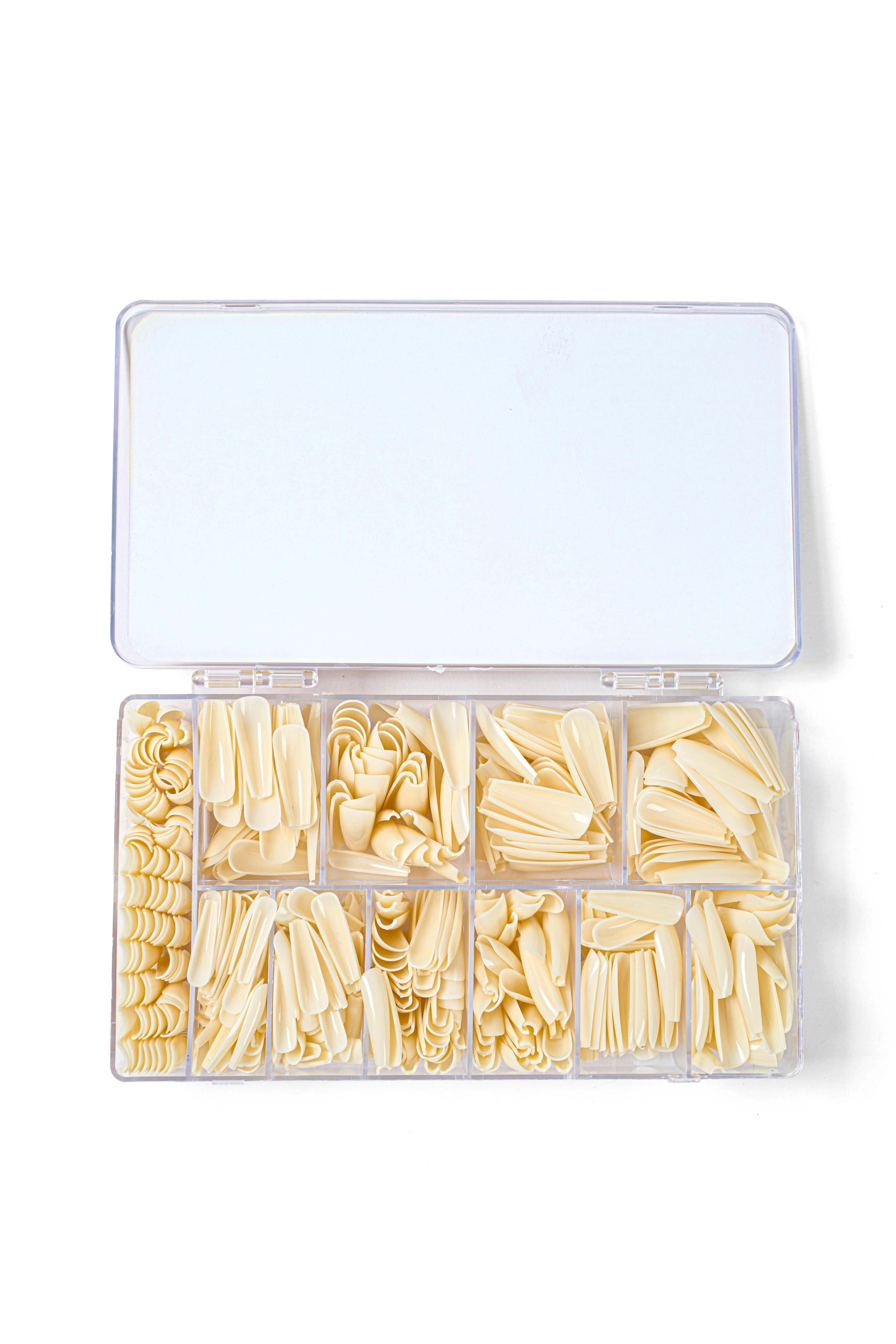 High-Quality No.17 Acrylic Hard Nails Natrual Yellow for Salon Use