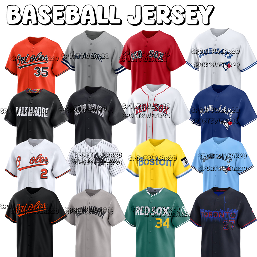 yankees red sox blue jays orioles rays baseball Aaron Judge #27 Guerrero Jr. Bo Bichette Randy Arozarena Rafael Devers David Ortiz city jersey