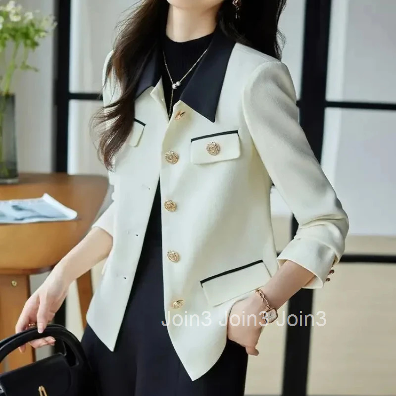 Slim Fit Solid Color Female Coat Korean Style Vintage New Products Youthful Lined Womens Jackets High Quality Harajuku Elegant