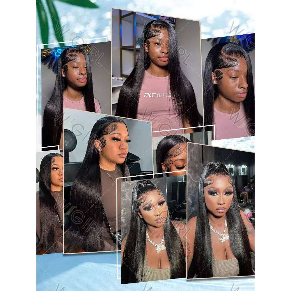 Wigirl 220% HD 13x6 Bone Straight 30 40 Inch Front Human Hair 13x4 Lace Frontal Wig 5x5 Glueless Closure Wigs For Women