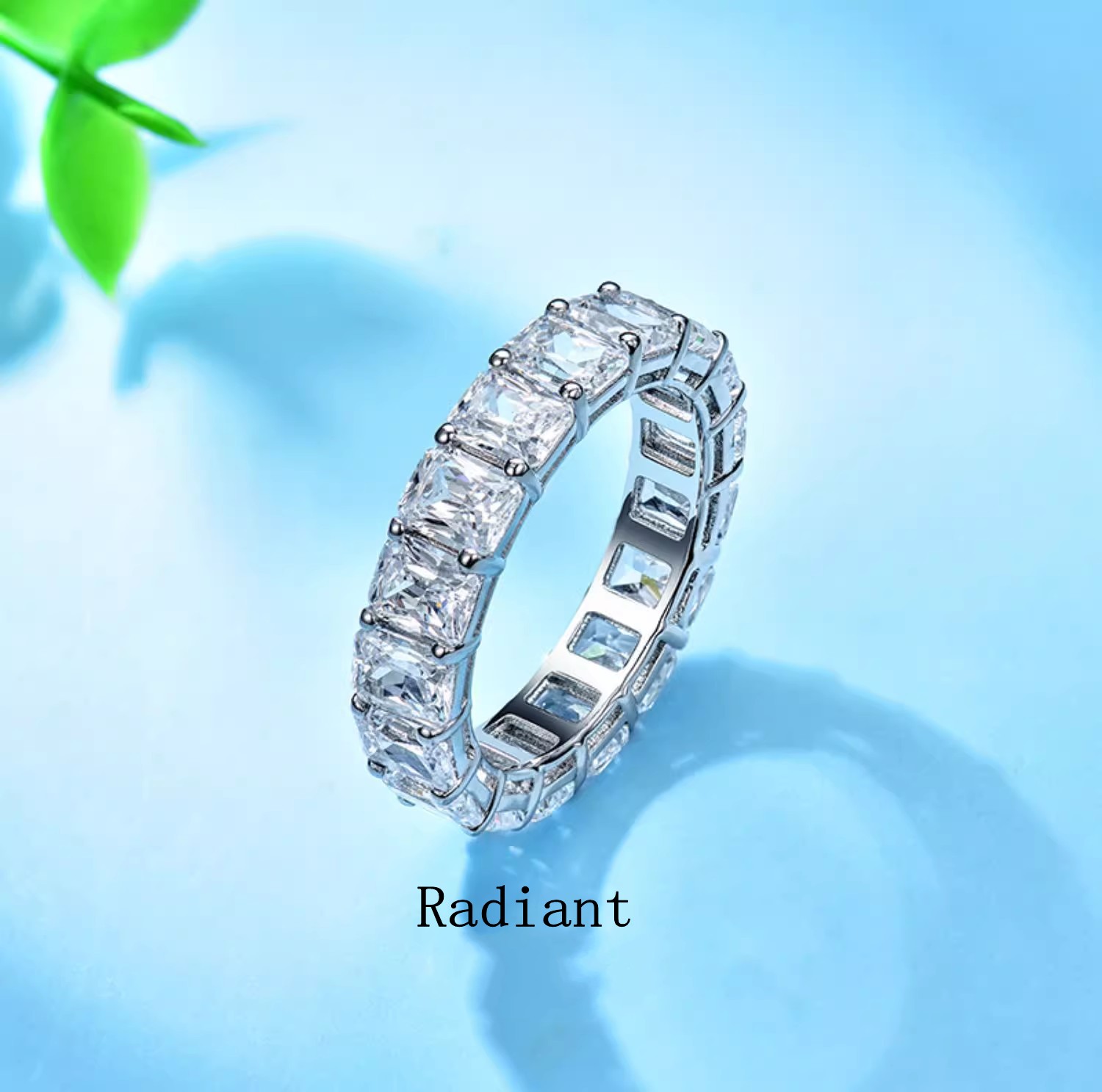 2025 Choucong Ins Top Sell Sparkling Luxury Jewelry Genuine 100% S925 Sterling Silver Multi Shape Asscher Zircon CZ Diamond Party Women Stack Bridal R