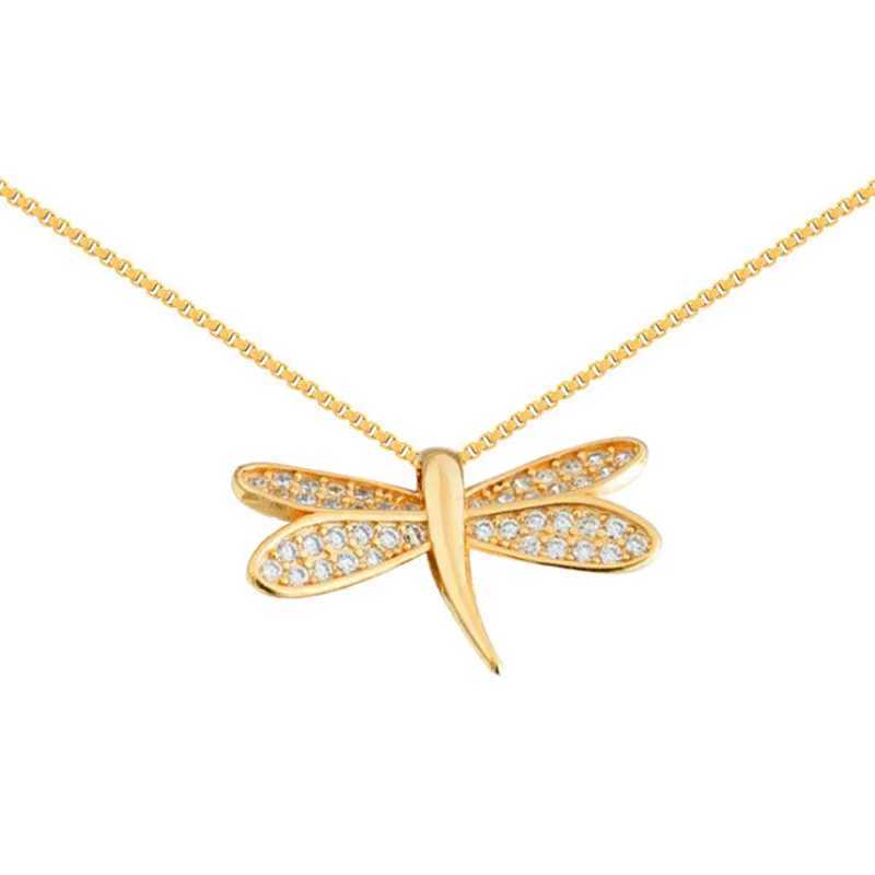 FOXANRY Silver Color Clavicle Chain Necklace for Women Trendy Elegant Charming Sparkling Zircon Dragonfly Bride Jewelry W250618