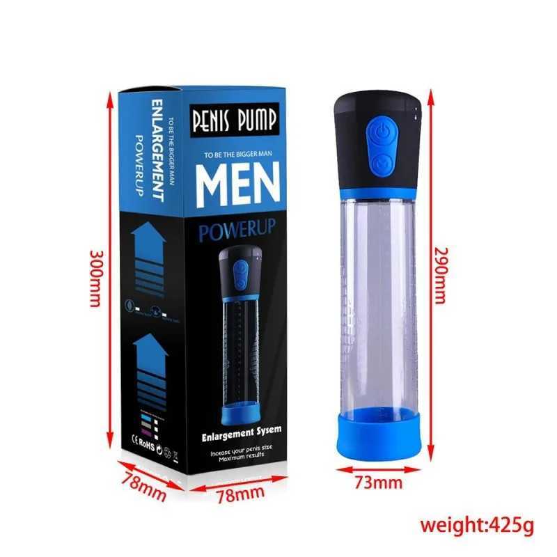 Fully Automatic Penis Pump Vacuum Penis Extender Aircraft Cup Physical Stretching Male Training Adult Erection Adult Sex Toys W250618