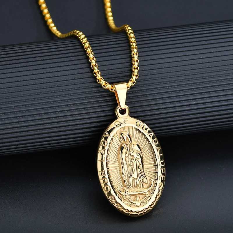Nextvance Religious Virgin Mary Pendant Amulet Necklace For Women Men Stainless Steel Christian Prayer Necklaces Jewelry Gifts W250618
