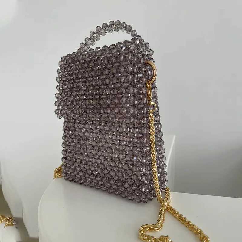 Clutches Crystal Bead Bag Women Handbags Evening Shopping Dinner Handmade Small Chain Gift for Her Design Purses Summer Z250618