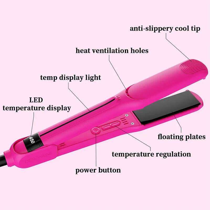 Infrared Hair Straightener 1.25 inch Ultra Smooth Ceramic Coated Float Plate Flat Iron MCH Heater Planchas De Cabello