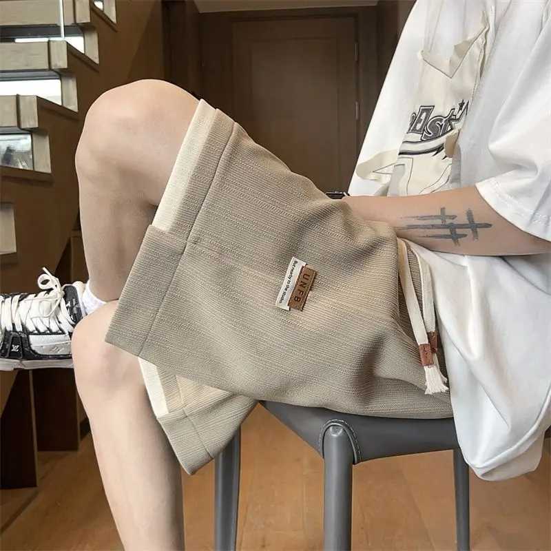 Fake Two-piece Ice Silk Men Summer Thin 2025 New Loose Casual Sports Trousers XJ250618