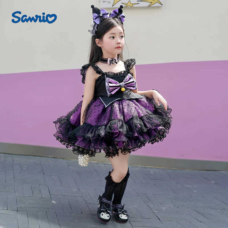 Sanrio 2024 Sanrio Cosplay Girl Kuromi Dress Summer Princess Dress Lolita Cosplay Dress Camisole Dress Summer DressXJ250618