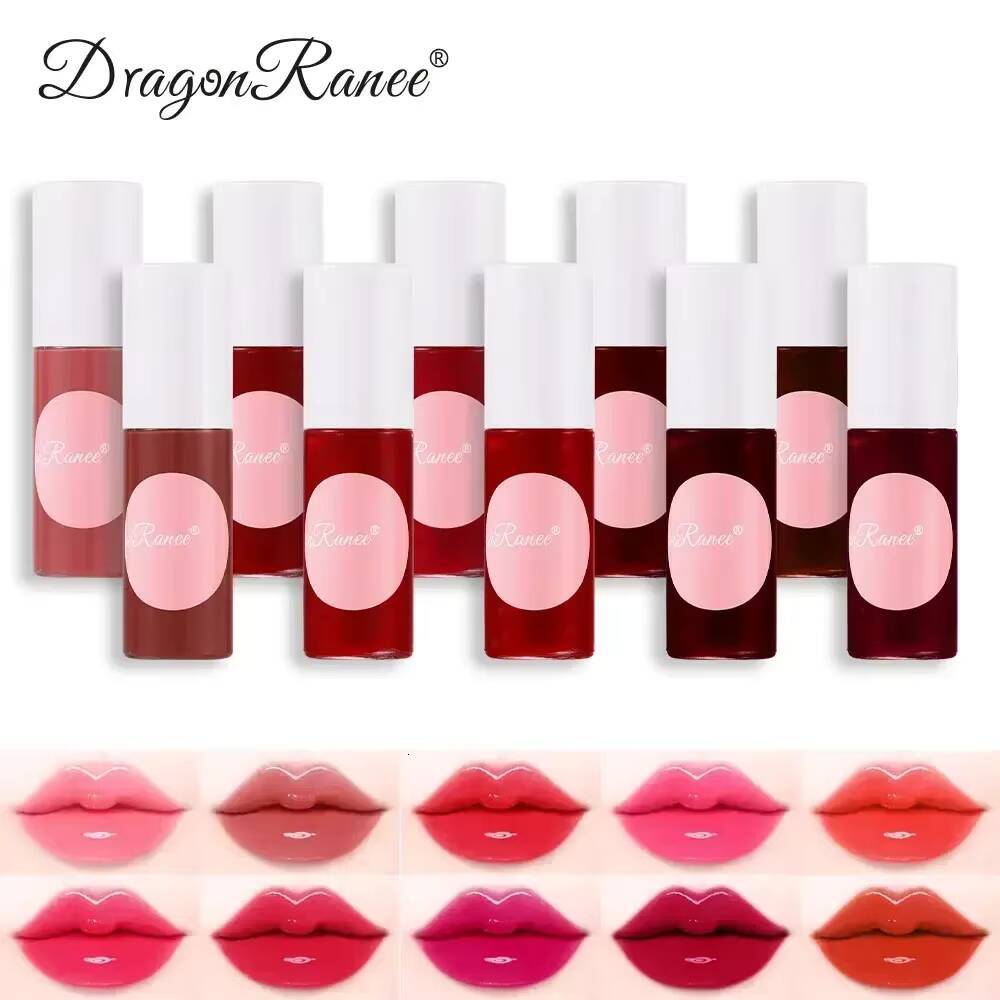 Mini 10 Colors Liquid Lip Gloss Waterproof Non-stick Long Lasting Sexy Red Mirror Glass Moisturize Lipstick Water Rouge Makeup happy