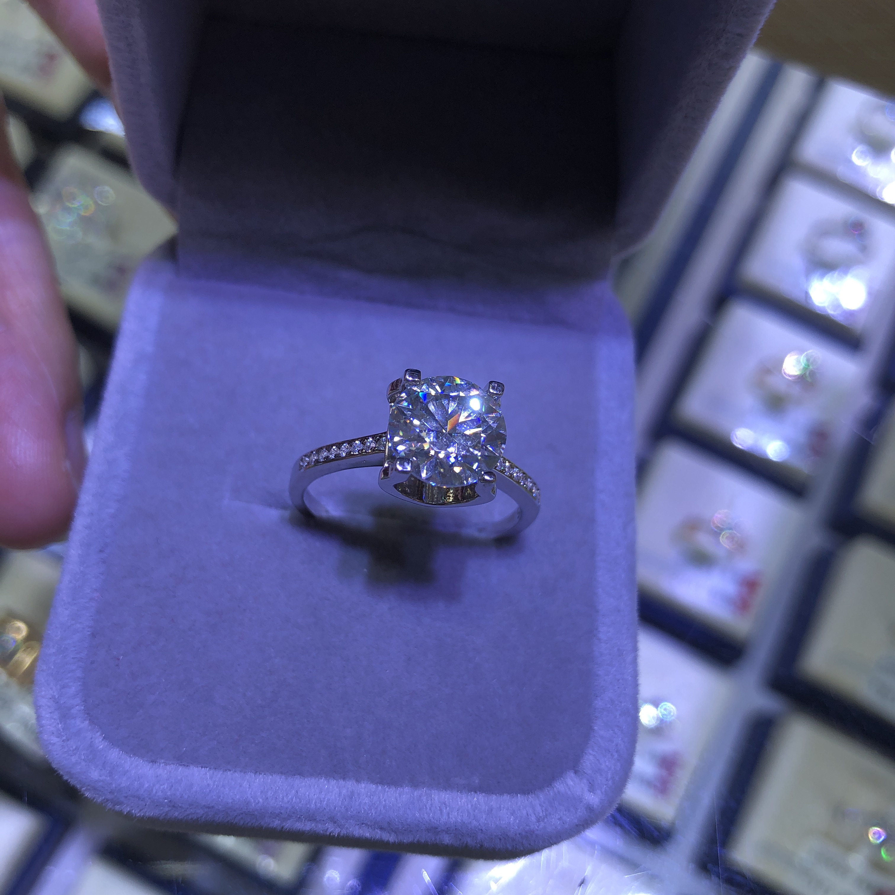 ADITA 1 Cara wedding ring Customized designer ring Carving your name 925 silver outer layer plated with platinum Through diamond testing fashion jewel