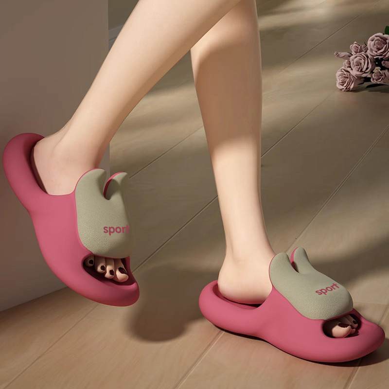 Cute Rabbit Women's Slippers Summer Indoor Women's Sandals Outdoor Trendy Fashion Beach Women's Sandals Designer Sandals