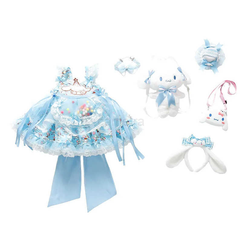 Sanrio 2024 Sanrio Cinnamoroll Cute Fashion Trend Girls Dress Lolita Princess Dress Four Seasons Strap Dress Halloween Christmas Gift XJ250618