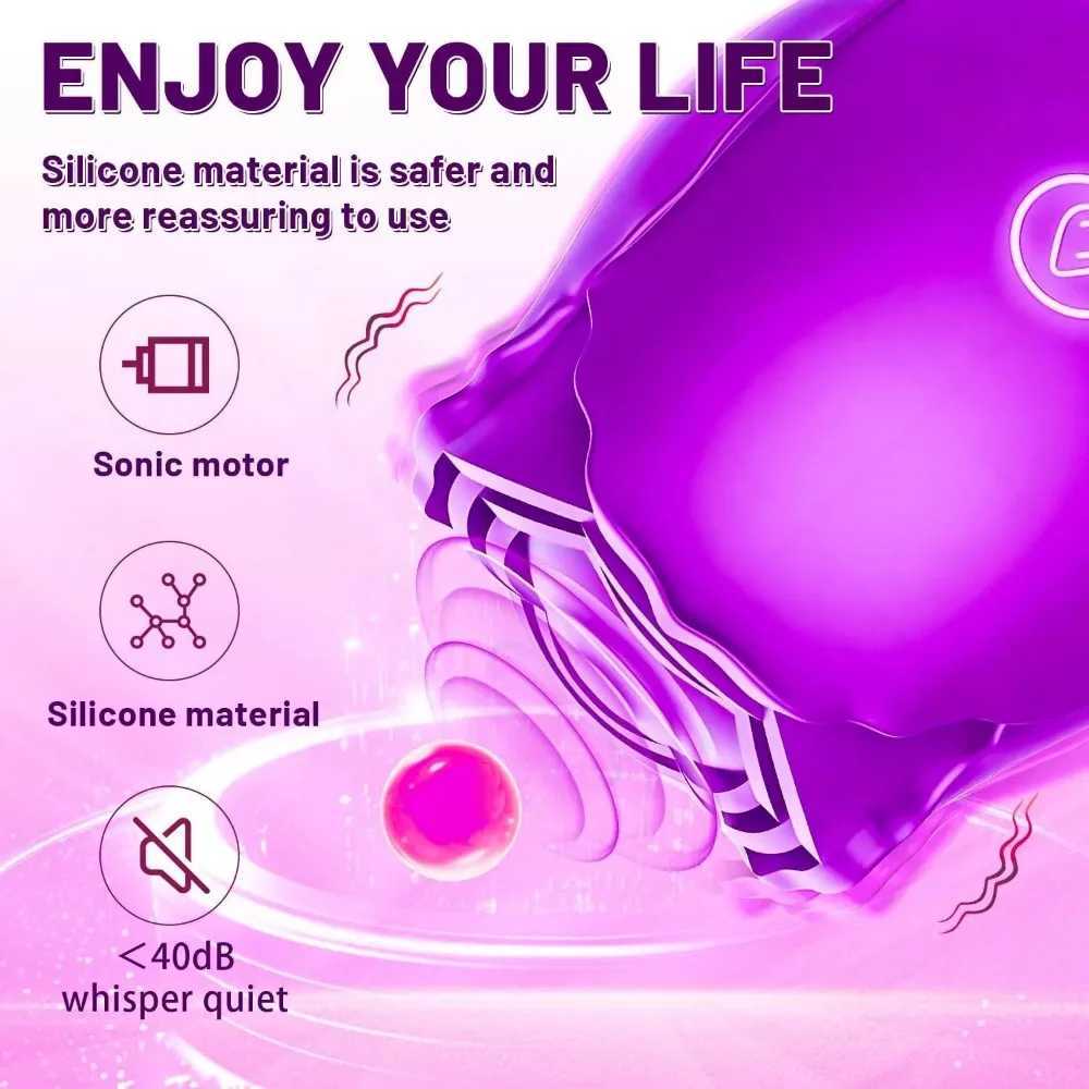 2 in 1 Rose Toy Simulation Vibrator Powerful Sucking Vibrators 10 Mode G Spots Vaginal Stimulate Sucking Massager Nipple Sex Toy W250618