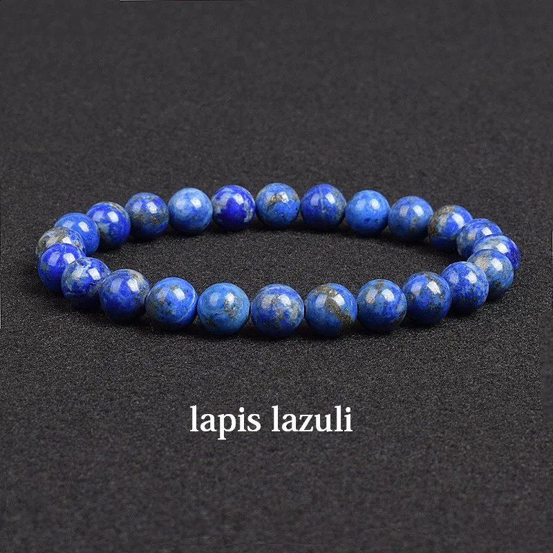 Genuine Natural Stone Bracelet Apatite Lapis Lazuli Agate Crystal Tiger Eye High Quality Gem Beads Homme Jewelry Bangle 250613