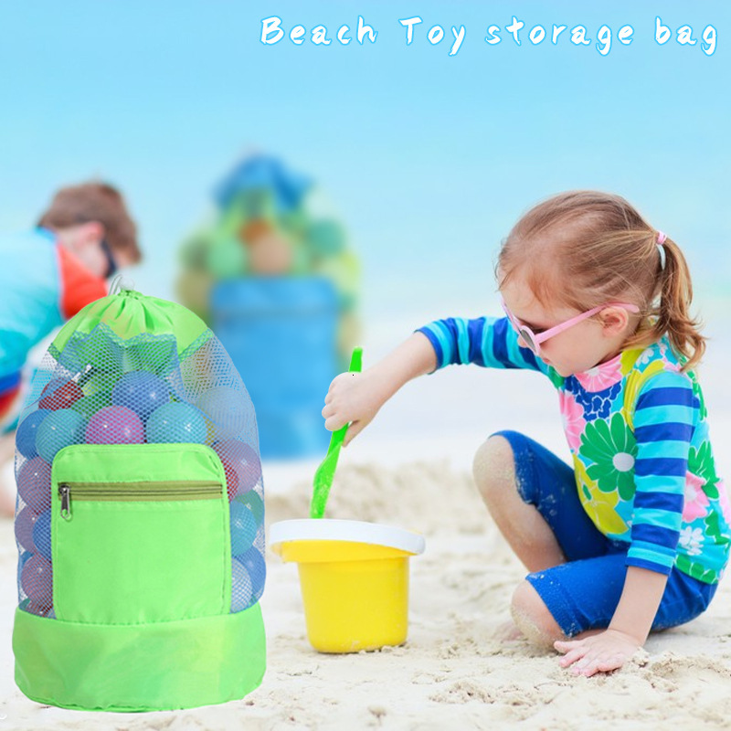 Children's Swimming Double Shoulder Clothing Storage Organizer Beach Travel Outdoor Mesh Bag