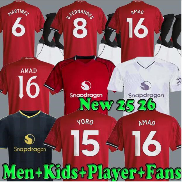 25 26 Soccer Jerseys GARNACHO HOJLUND MARTINEZ CASEMIRO 2025 2026 football shirt B. FERNANDES men adult and kids kit MAINOO ZIRKZEE AMAD YORO Onana 16- 4XL