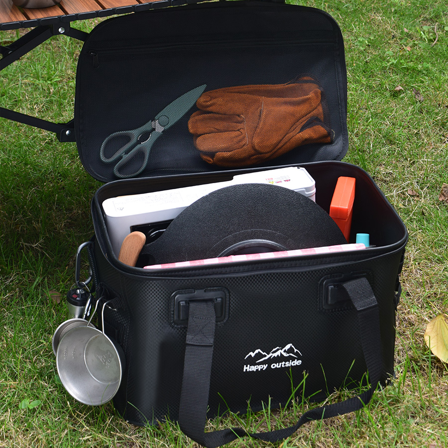 Outdoor Camping Gear Storage Bag, Foldable with 35L Large Capacity Ideal for Storing Picnic Tools and Miscellaneous Items, Water Resistant, Dirt Resis