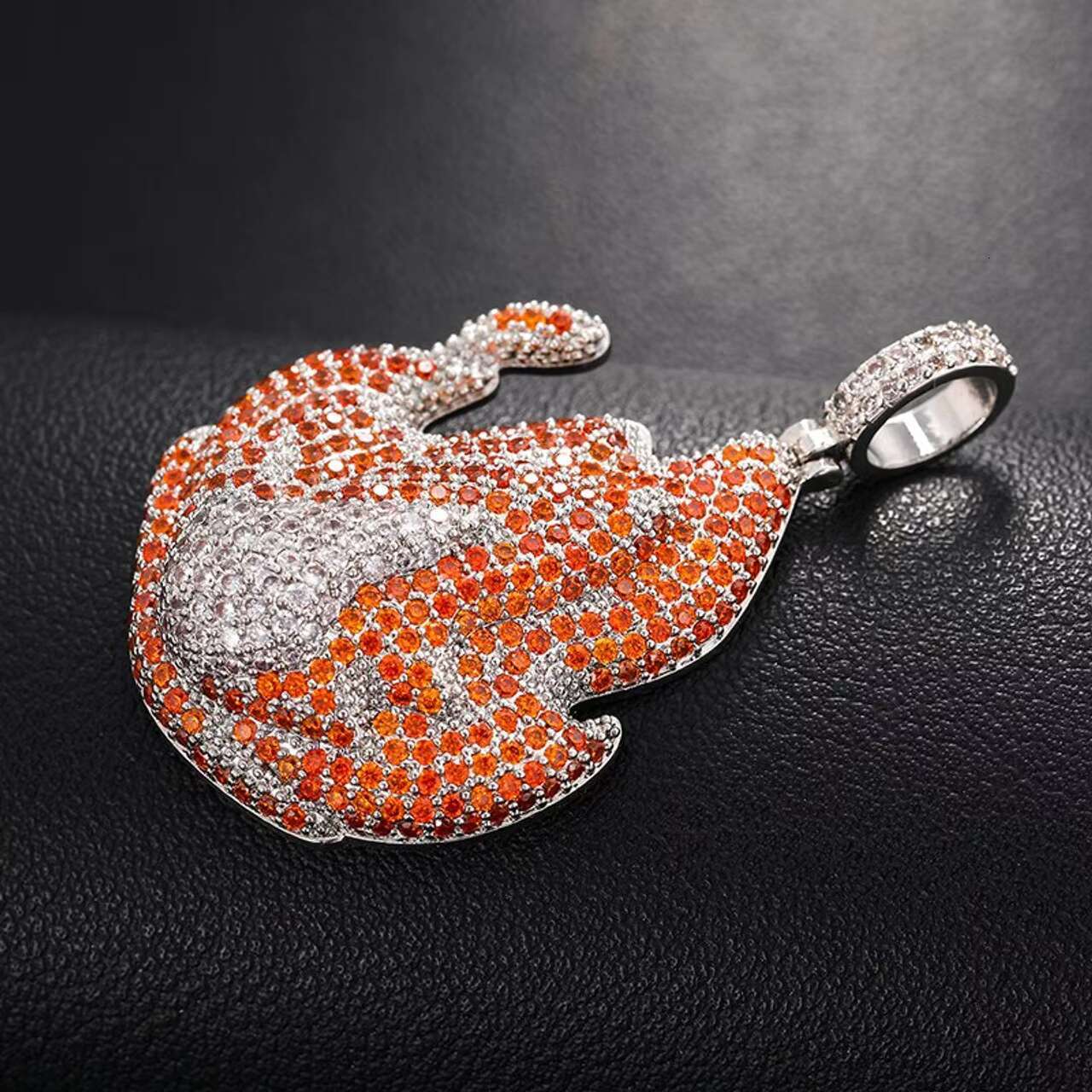 Trendy New Collection 18K 925 Silver Pendant Hotboy Flame Design Hip-Hop Gold Plated Moissanite Necklace