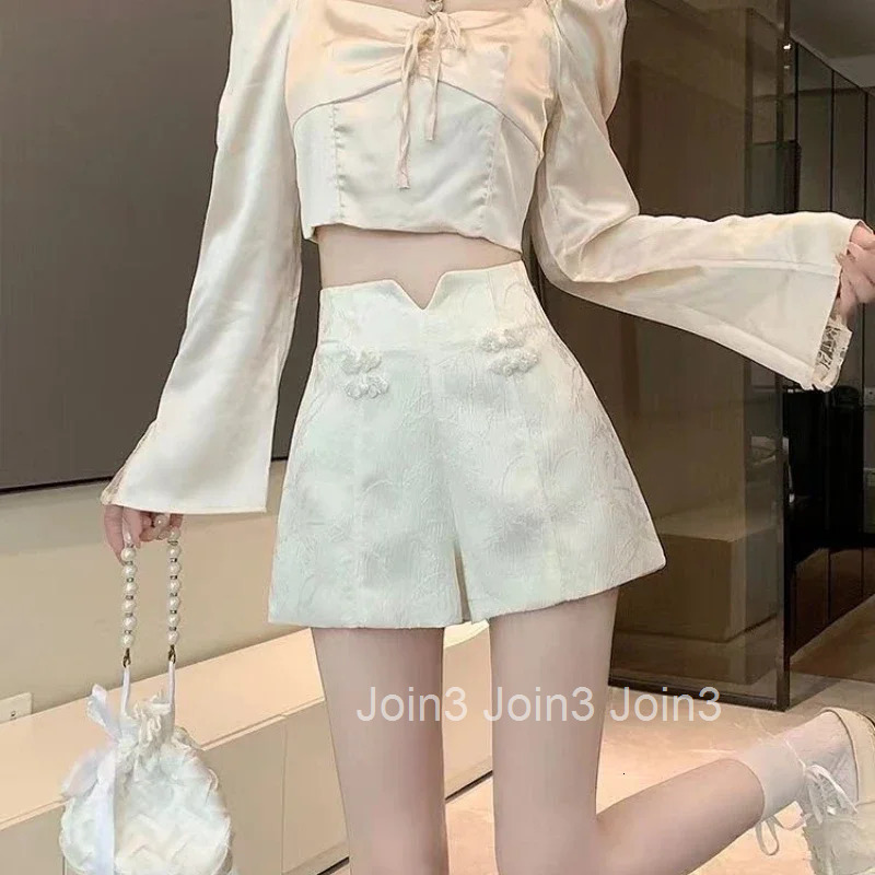 Woman Short Pants High Waist Wide Shorts for Women Outfits Elasticty Y2k Vintage Streetwear Hot Elegant Stretchy Summer Classic