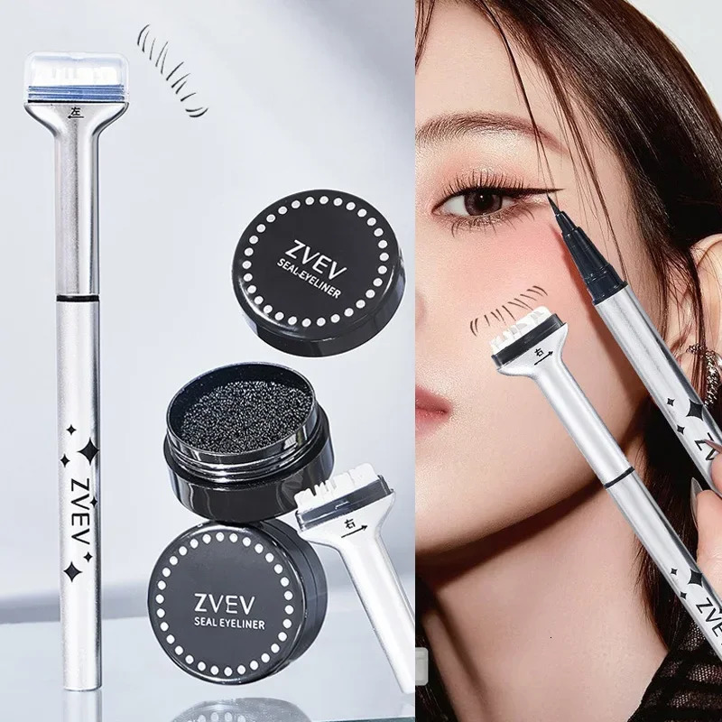 Lower Eyelash Stamp Set Waterproof Eyelash Seal Tool Eyeliner Pen Easy To Use Quick Dry 0.01mm Tip Lower Lash Stamp with Ink 250618