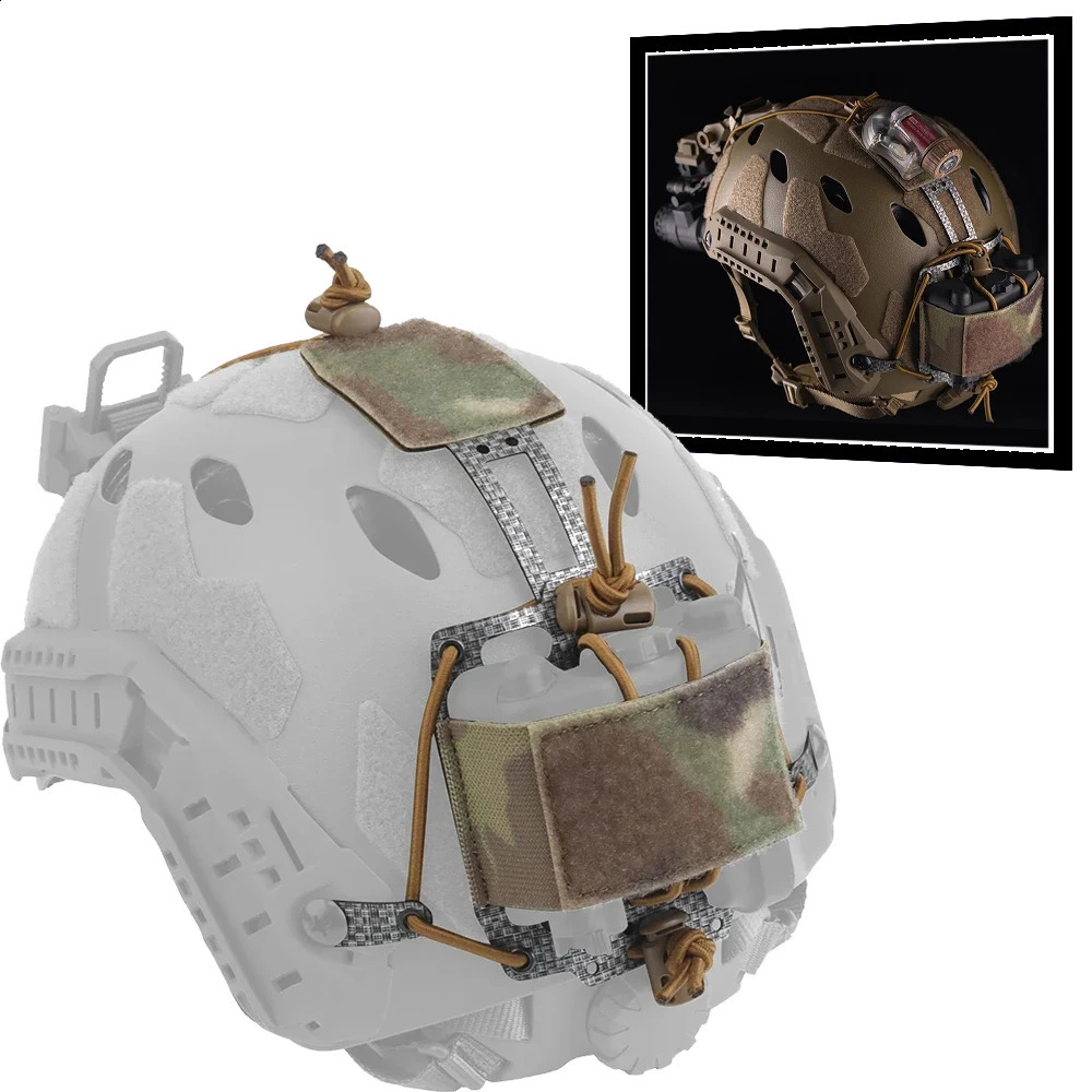 Tactical Helmet NVG Battery PouchTShaped Storage Holder Pack with Hook and Loop Elastic Adjustment Counterweight Bag 250611