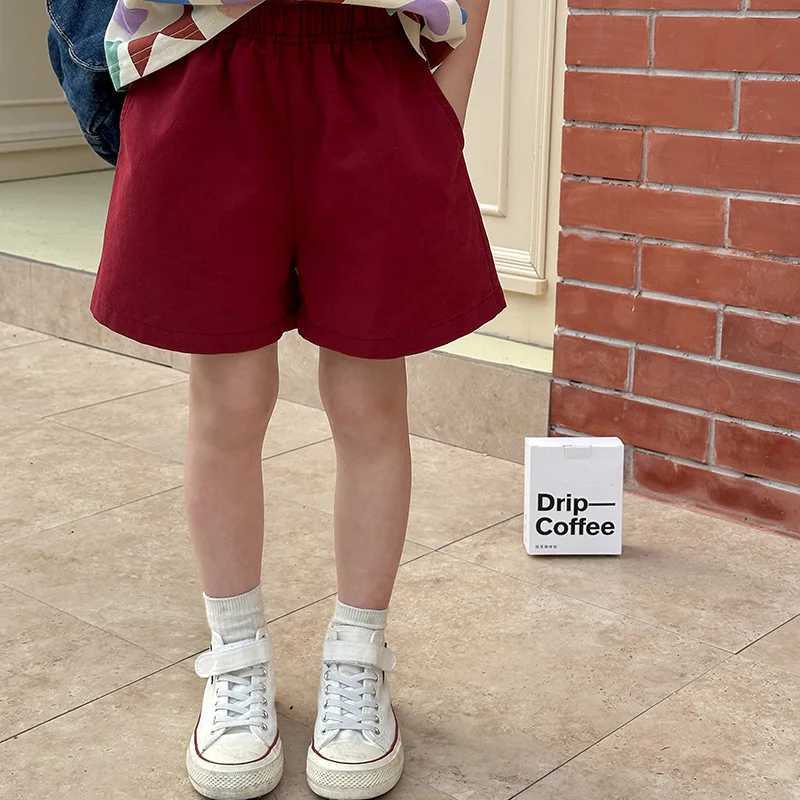 Children Shorts for Boys and Girls Baby Korean Loose and Slish Cotton Simple and Versatile Three Part Pants TrendyC250617